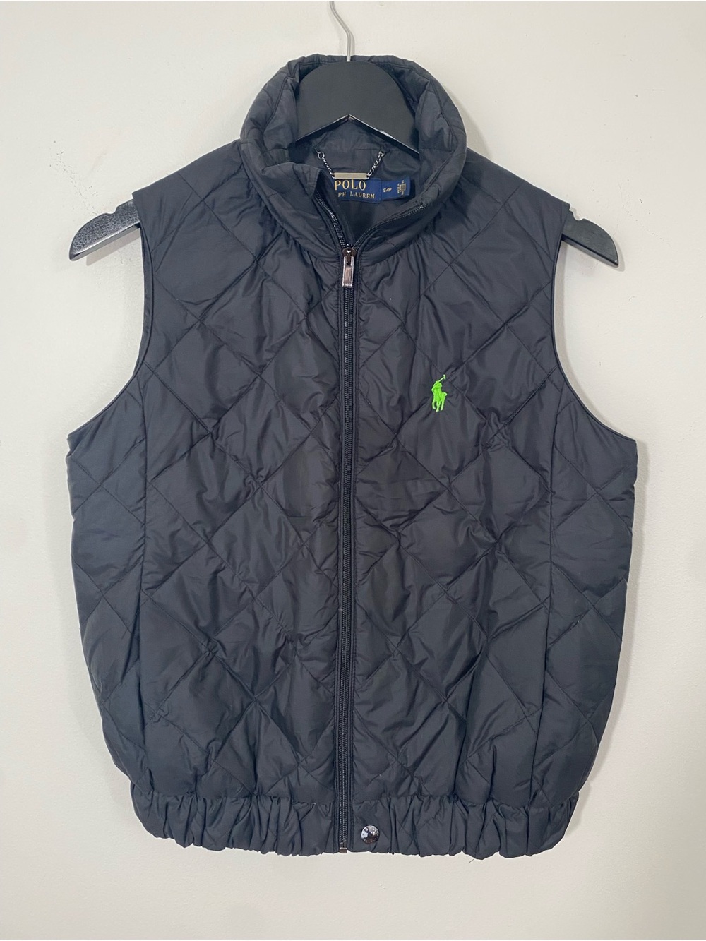 Polo Ralph Lauren Black Quilted Down Filled Packable Vest Small